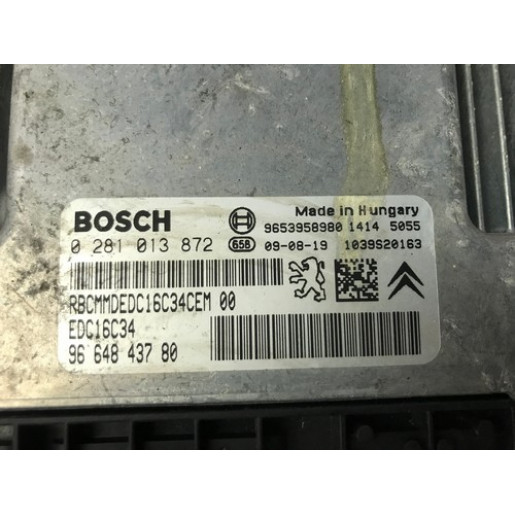 Блок управления двигателем DV6AUTED4 Partner / Berlingo 1.6HDI 2008- 0281013872